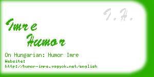 imre humor business card